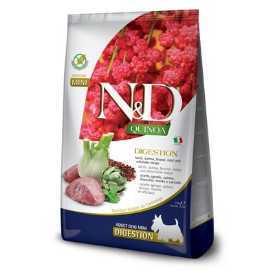 Product Ξηρά Τροφή Σκύλων Farmina N&D Quinoa Digestion Lamb Adult Mini 2.5 kg base image