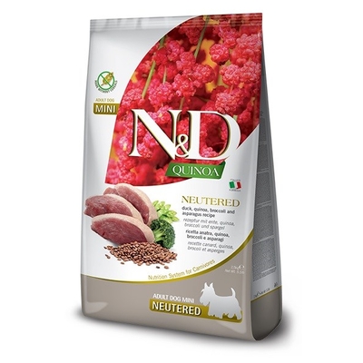 Product Ξηρά Τροφή Σκύλων Farmina N&D Quinoa Duck, Broccoli, Asparagus Neutered Mini 2.5 kg base image