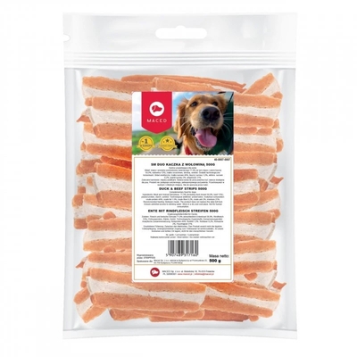 Product Σνακ Σκύλων Maced Duo Duck and beef strips 500g base image