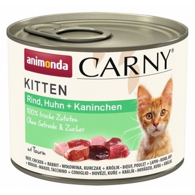 Product Υγρή Τροφή Γάτας Animonda Carny BEEF, CHICKEN + RABBIT 200 g base image