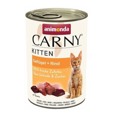 Product Υγρή Τροφή Γάτας Animonda Carny Kitten Beef with poultry 400g base image