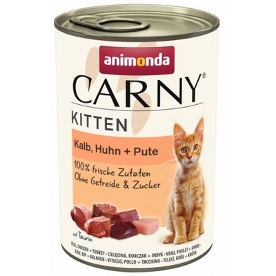 Product Υγρή Τροφή Γάτας Animonda Carny Kitten Veal Chicken Turkey 400g base image