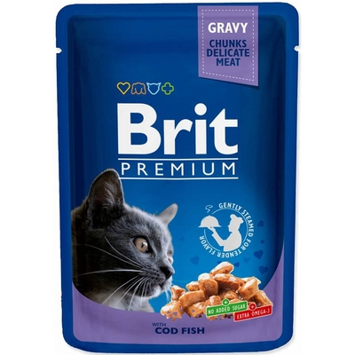 Product Υγρή Τροφή Γάτας Brit Premium Cod Fish 100g base image