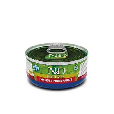 Product Υγρή Τροφή Γάτας Farmina N&D PRIME CHICKEN&POMEGRANATE Adult 70g base image