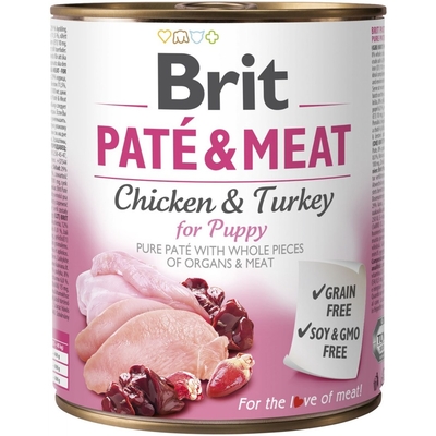 Product Υγρή Τροφή Σκύλων Brit Pate & Meat Puppy - 800g base image