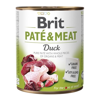 Product Υγρή Τροφή Σκύλων Brit Pate & Meat with Duck - 800g base image