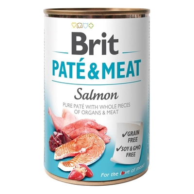 Product Υγρή Τροφή Σκύλων Brit Pate & Meat with Salmon - 400g base image