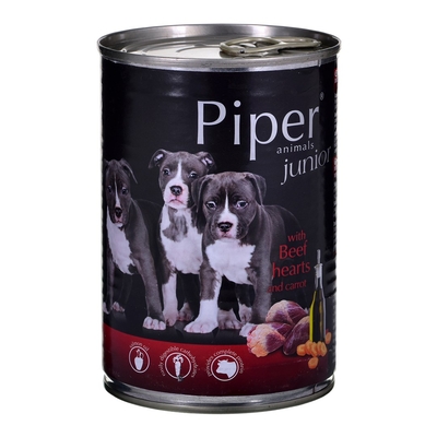 Product Υγρή Τροφή Σκύλων Dolina Noteci Piper Junior beef hearts with carrot 400 g base image