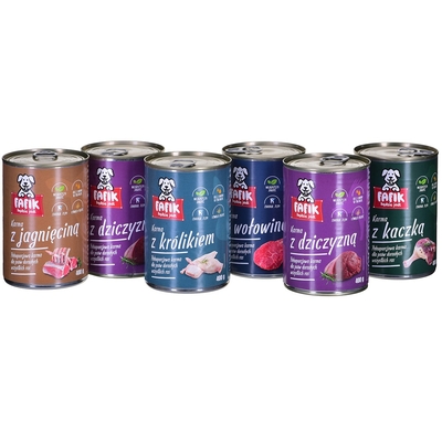 Product Υγρή Τροφή Σκύλων Fafik Mix 2x Venison, lamb, rabbit, duck, beef 6x400 g base image