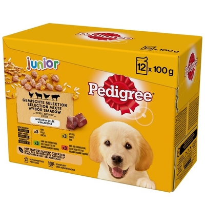 Product Υγρή Τροφή Σκύλων Pedigree Junior Selection Mix 12x100 g base image