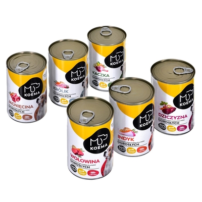 Product Υγρή Τροφή Σκύλων Koema Mix of 6 flavors 12 x 400 g base image