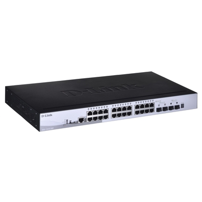 Product Network Switch D-Link DGS-1510-28P/E Gigabit Ethernet (PoE) Black base image