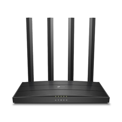Product Router TP-Link Archer C6 V4.0 wireless Gigabit Ethernet Dual-band (2.4 GHz / 5 GHz) Black base image