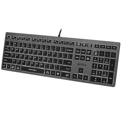 Product Πληκτρολόγιο Ενσύρματο A4 Tech FSTYLER FX60H (White Backlit) USB Black, Grey base image