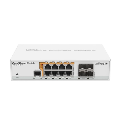 Product Network Switch Mikrotik CRS112-8P-4S-IN Gigabit Ethernet (PoE) White base image