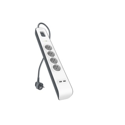 Product Πολύπριζο Ασφαλείας Belkin BSV401CA2M Black, White 4 AC outlet(s) 2 m base image