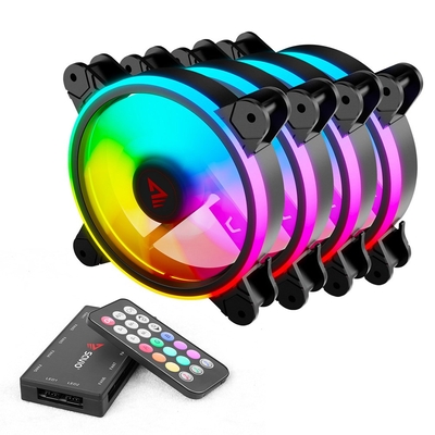 Product Case Fan 12cm Savio FAN-01 4-pack ARGB controller and remote control base image