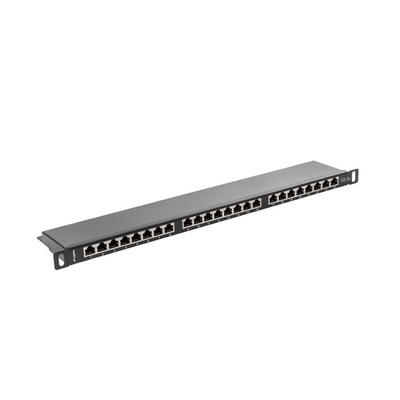 Product Patch Panel Lanberg 24 PORT 0.5U CAT.5E FTP Black base image