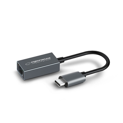 Product Αντάπτορας Δικτύου USB Esperanza ENA102 1000 MBPS Type-C-RJ45 base image