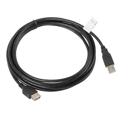 Product Καλώδιo USB Lanberg CA-USBE-10CC-0030-BK 3 m USB 2.0 USB-A Black base image