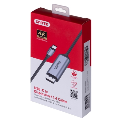 Product Καλώδιo USB Unitek USB-C, DISPLAYPORT 1.4, 8K@60HZ, 1,8M, V1423C base image