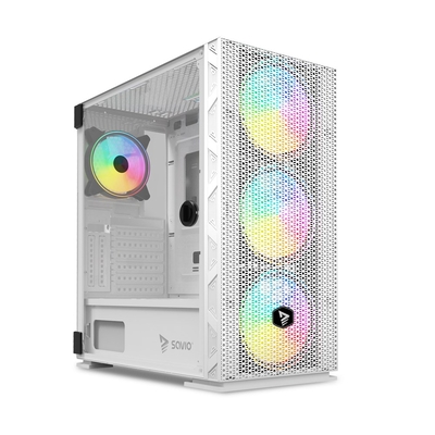 Product Κουτί Η/Υ Savio Raptor White X1 ARGB Glass/Mesh White Case base image