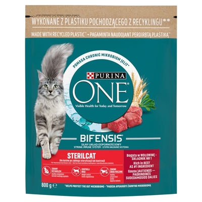 Product Ξηρά Τροφή Γάτας Purina One Bifensis Sterilcat Beef 800 g base image