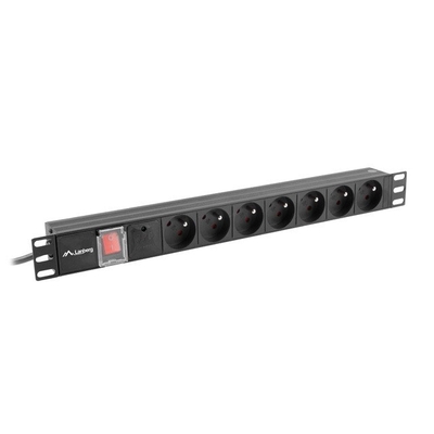 Product Πολύπριζο Rack Lanberg PDU (1U,16A,7X 230V,2M) base image