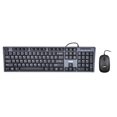 Product Σετ Πληκτρολόγιο Και Ποντίκι Ενσύρματο iBox IKMS606 (USB 2.0, US, Black Optical, 800DPI) base image
