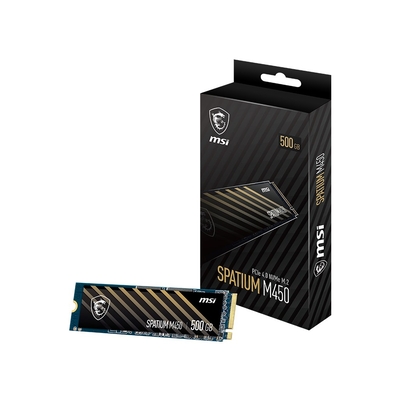 Product Σκληρός Δίσκος M.2 SSD 500GB MSI SPATIUM M450 PCIe 4.0 NVMe PCI-E 4.0 3D NAND base image