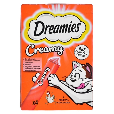 Product Σνακ Γάτας Dreamies Creamy Chicken 4x10 g base image