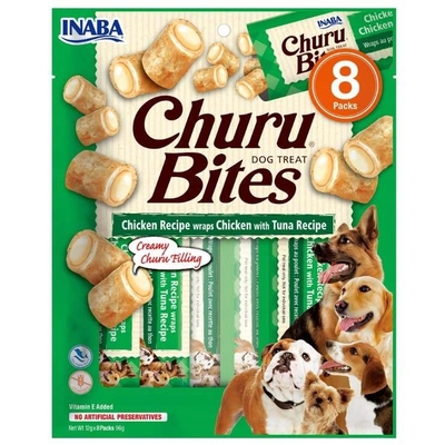 Product Σνακ Σκύλου Inaba Churu Bites Chicken with tuna recipe 8x12g base image