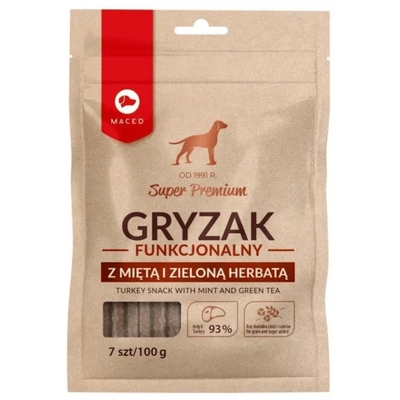 Product Σνακ Σκύλου Maced Turkey snack with mint and green tea 100g base image