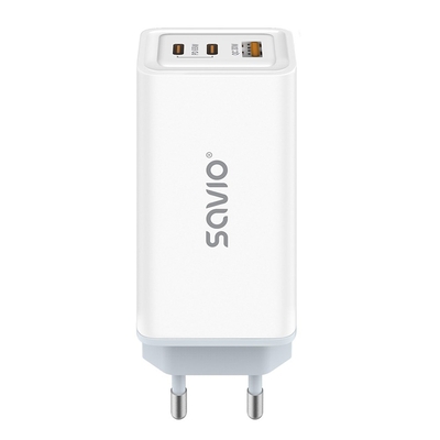 Product Φορτιστής Πρίζας Savio LA-07 GaN 65W mains USB, QC4.0+, PD 3.0, White base image