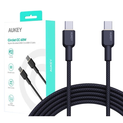 Product Καλώδιο USB Aukey CB-NCC2 Type-C Power Delivery PD 60W 3A 1.8m Nylon Black base image