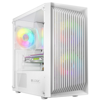 Product Κουτί Υπολογιστή Logic ATOS ARGB Mini USB 3.0 Enclosure White base image