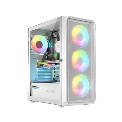 Product Κουτί Υπολογιστή Logic PORTOS ARGB MINIDI USB 3.0 White base image