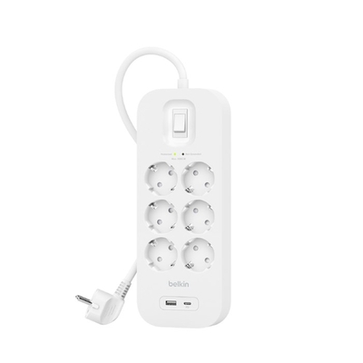Product Πολύπριζο Ασφαλείας Belkin Connect White 6 AC outlet(s) 2 m base image