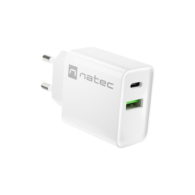 Product Φορτιστής Πρίζας Natec Network RIBERA USB-A+Type-C 20W PD base image