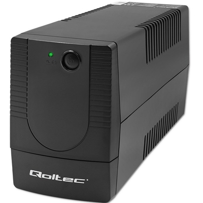 Product UPS Qoltec 53772 Line-Interactive 0.65 kVA 360 W 1 AC outlet(s) base image