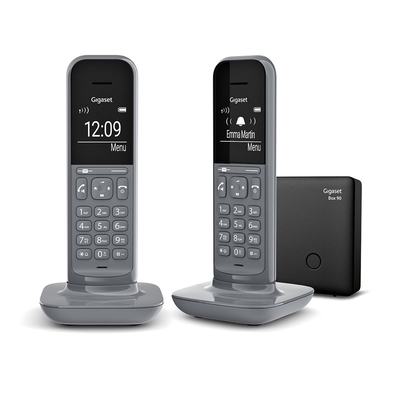 Product Ασύρματο Τηλέφωνο Gigaset CL390 Duo Analog/DECT Caller ID Grey base image