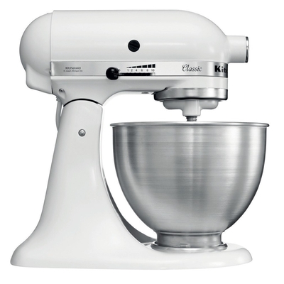 Product Κουζινομηχανή KitchenAid 5K45SSEWH Stand mixer 275 W Metallic, White base image