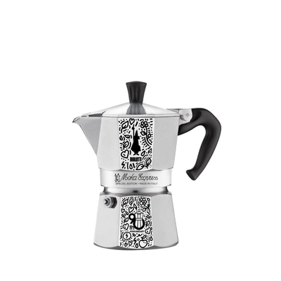 Product Μπρίκι Espresso Bialetti Moka Express 90th Anniversary Moka 0.13 L Black, Silver, White base image