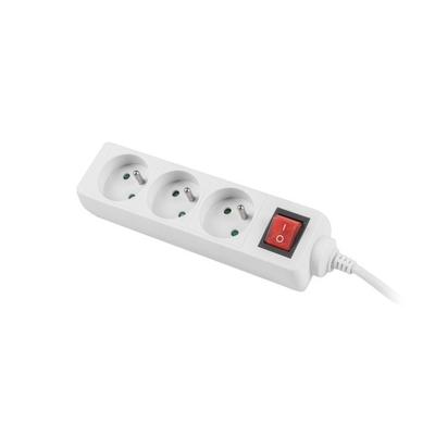 Product Πολύπριζο Lanberg 3M White, 3X 230V PL, with SWITCH base image