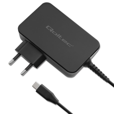 Product Φορτιστής Πρίζας Qoltec 52388 GaN POWER PRO 1xUSB-C, 100W, 5-20V, 3-5A, Black base image