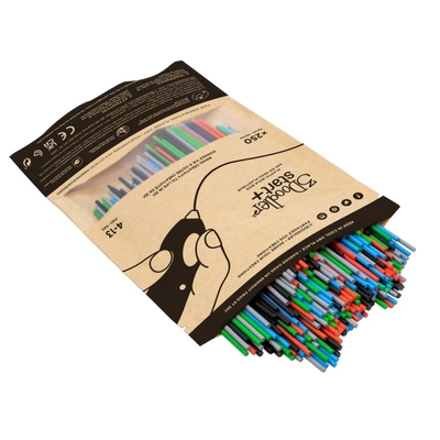 Product Filament 3Doodler Primary Pow Mixed Bag 250 Compostable plastic Blue, Green, Grey, Red 1 g base image
