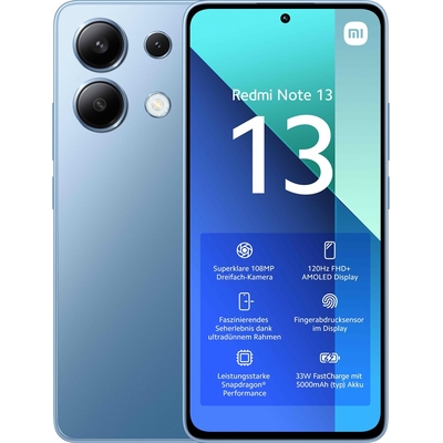 Product Smartphone Xiaomi Redmi Note 13 16.9 cm (6.67") Hybrid Dual SIM Android 13 4G Type-C 6GB 128GB 5000mAh Blue base image
