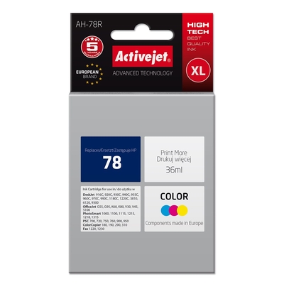 Product Μελάνι Συμβατό Activejet AH-78R (for HP 78 C6578D; Premium; 36 ml; colour) base image