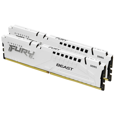 Product Μνήμη RAM Σταθερού DDR5 32GB Kingston Technology FURY Beast 5200MT/s CL40 DIMM (Kit of 2) White XMP base image