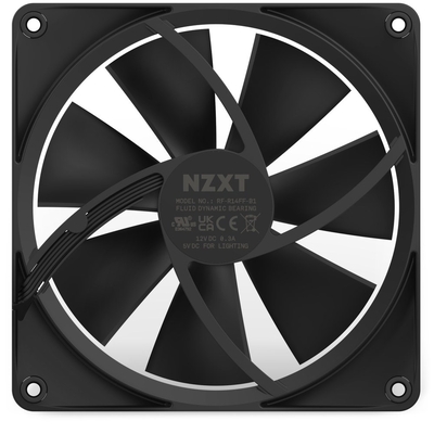Product Case Fan Nzxt F140 RGB Computer 14 cm Black 1 pc(s) base image